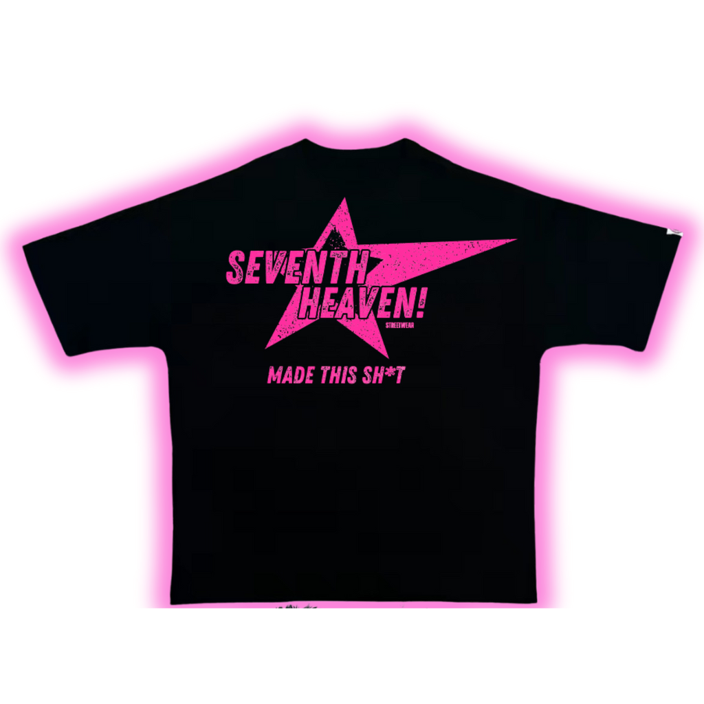 "KISS ME I'M BLACK"  Black & Pink Boxy Heavyweight Tee