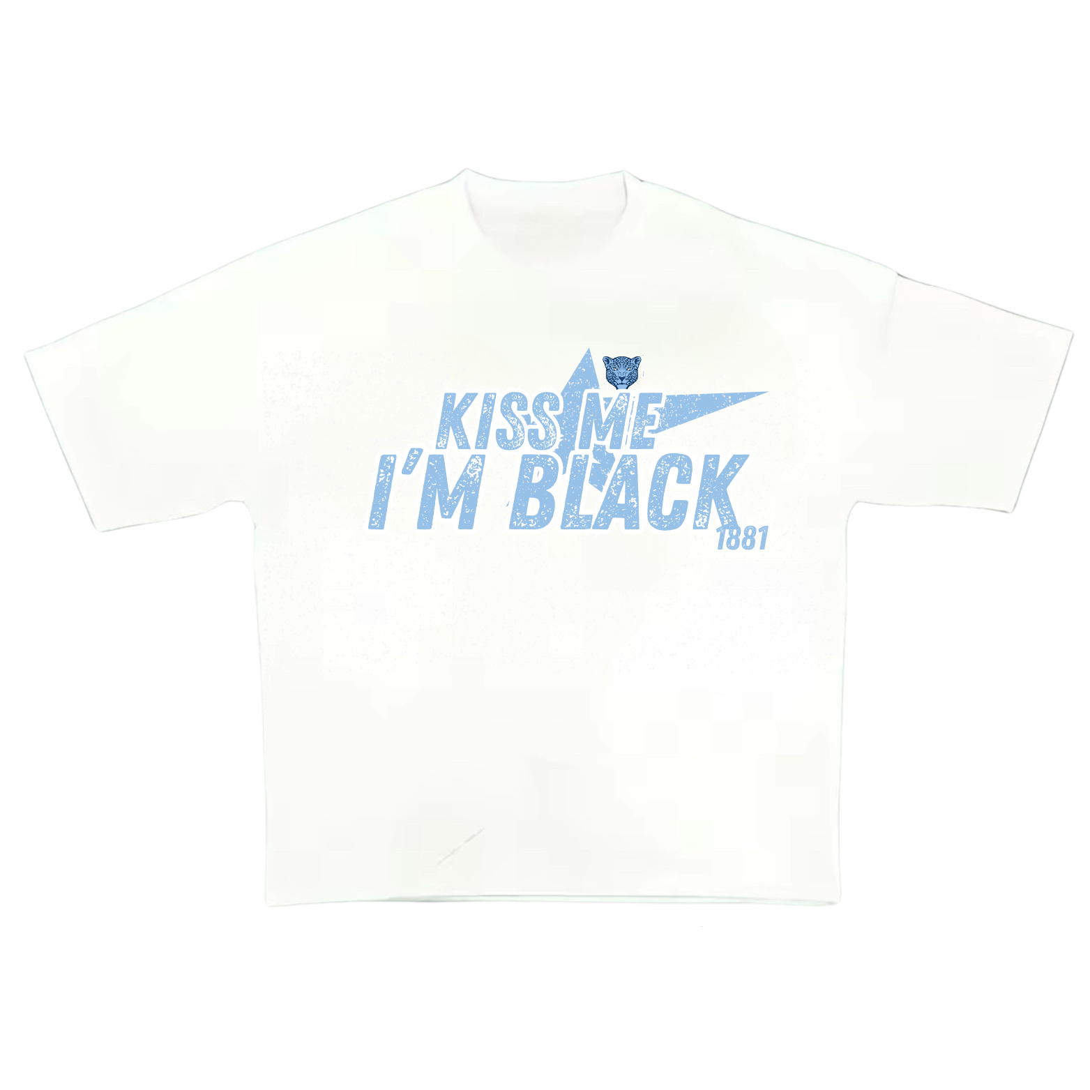 "KISS ME I'M BLACK" Spelman Boxy Heavyweight Tee